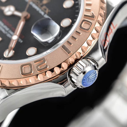 YACHT-MASTER EVEROSE GOLD BLACK DIAL