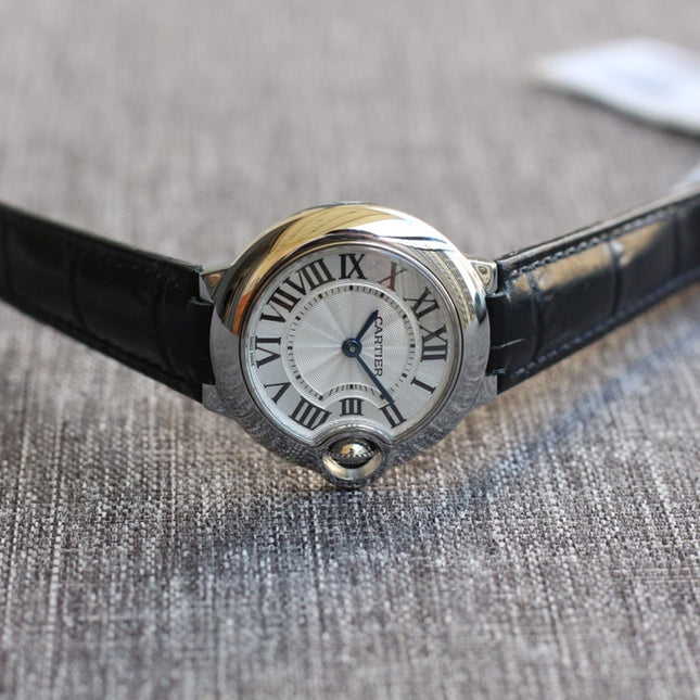 BALLON BLEU 28MM QUARTZ BLACK LEATHER