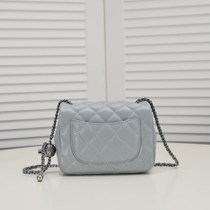 SMALL FLAP BAG 17CM 1786 GREY SILVER