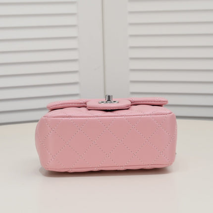 SMALL FLAP BAG 17CM 1786 PINK SILVER