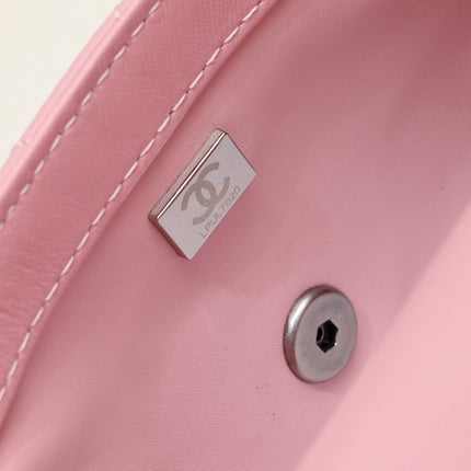 SMALL FLAP BAG 17CM 1786 PINK SILVER