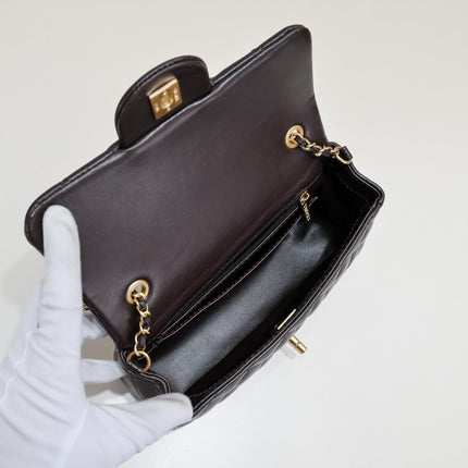 FLAP BAG 20CM 1787 BROWN GOLD