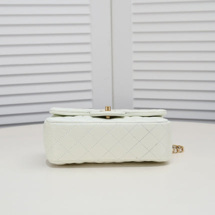 FLAP BAG 20CM 1787 WHITE GOLD