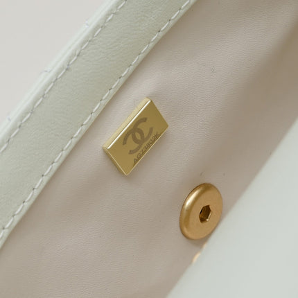 FLAP BAG 20CM 1787 WHITE GOLD