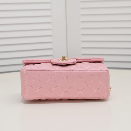 FLAP BAG 20CM 1787 PINK GOLD