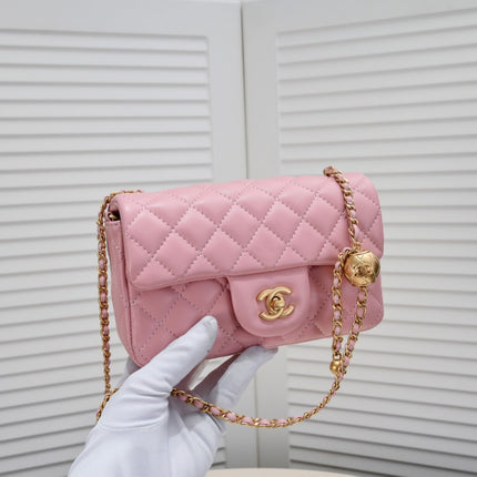 FLAP BAG 20CM 1787 PINK GOLD