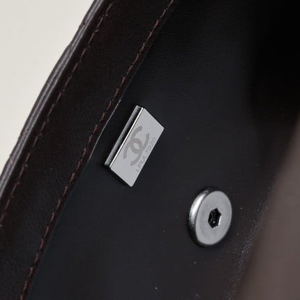 FLAP BAG 20CM 1787 BROWN SILVER