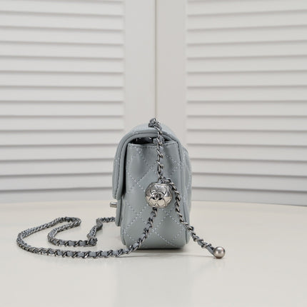FLAP BAG 20CM 1787 GREY SILVER