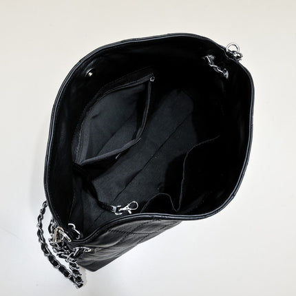 CLASSIC BLACK SILVER ARMPIT TOTE 8061