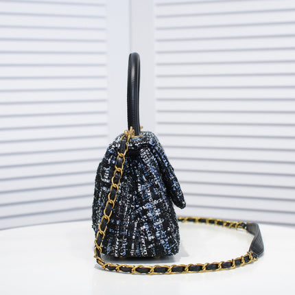 TWEED FABRIC 26CM 92991 BLACK