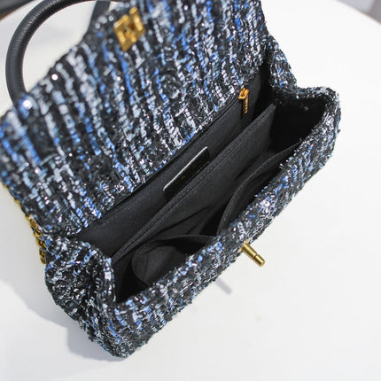TWEED FABRIC 26CM 92991 BLACK