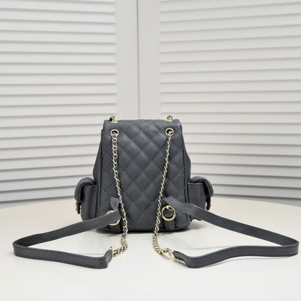 DOUBLE-SHOULDER MINI BACKPACK 9111 GREY
