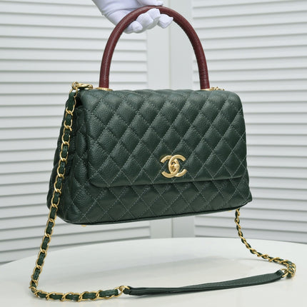 QUILTED CAVIAR 28CM 92992 DARK GREEN