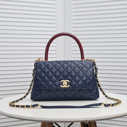 QUILTED CAVIAR 28CM 92992 DARK BLUE