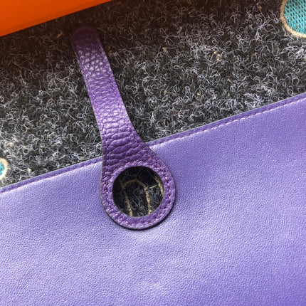 TOGO PASSPORT HOLDER 20 IN ROYAL PURPLE CALFSKIN