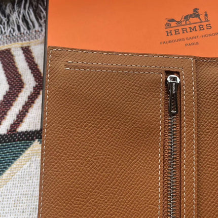 BEARN LONG 17 WALLET IN BRONZE BROWN EPSOM LEATHER