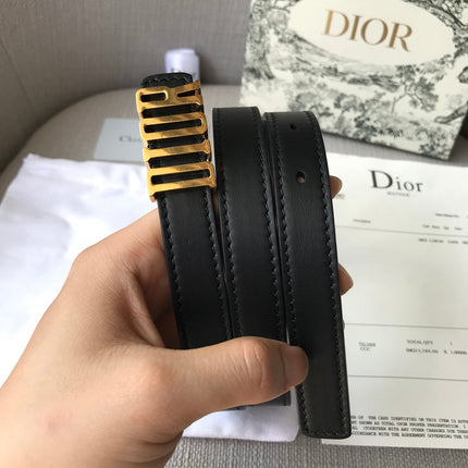 DIOR 26S BELT 20 MM IN BLACK CALFSKIN 638566