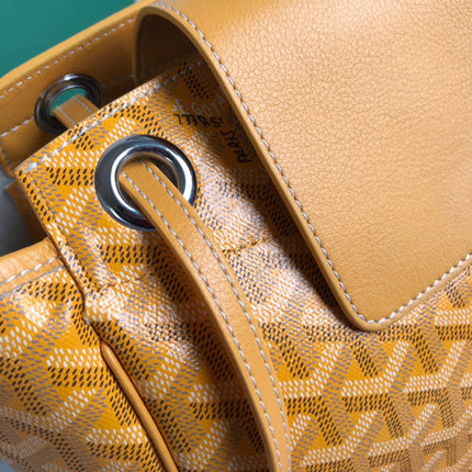 GOYA 26S ROUETTE PM TOTE BAG 30MM IN CARAMEL BROWN CANVAS AND CALFSKIN