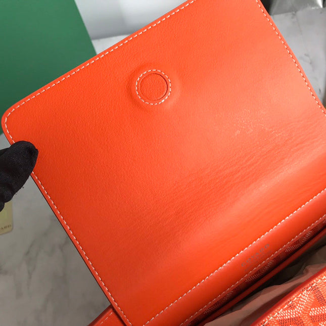 GOYA 26S ROUETTE PM TOTE BAG 30MM IN ORANGE CANVAS AND CALFSKIN