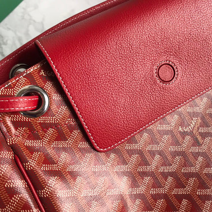 GOYA 26S ROUETTE PM TOTE BAG 30CM IN DARK RED CANVAS AND CALFSKIN