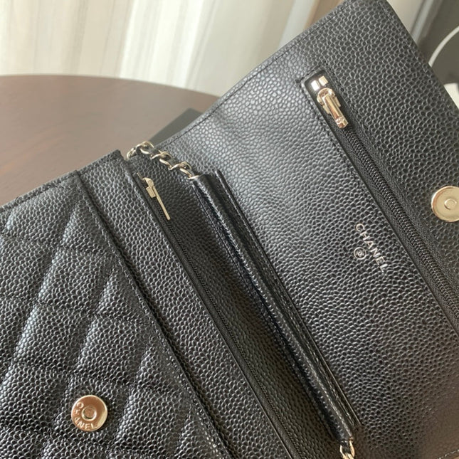 WOC 19CM BLACK CAVIAR SILVER HARDWARE