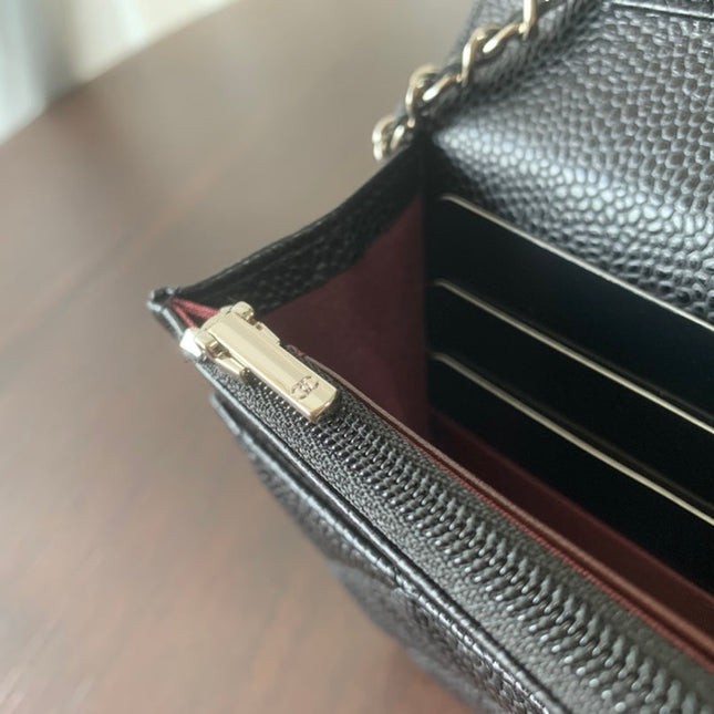WOC 19CM BLACK CAVIAR SILVER HARDWARE
