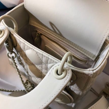 MINI LADY 17 BAG IN WHITE CALFSKIN