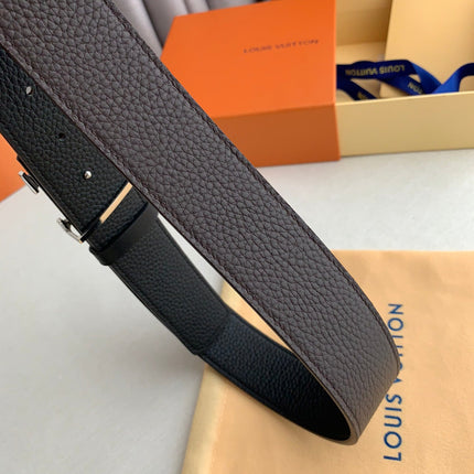 LV 25S BELT 38 MM IN DARK BROWN CALFSKIN 593213