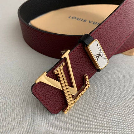 LV 25S BELT 38 MM IN DARK RED CALFSKIN 593214