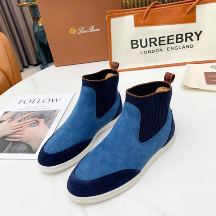 LP CHARMS ANKLE BOOTS LAPIS CASHMERE FABRIC