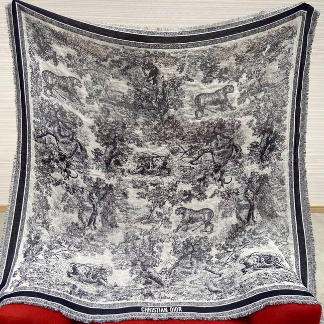 DIOR SCARF 140 CM IN WOOL MIX SILK 667138