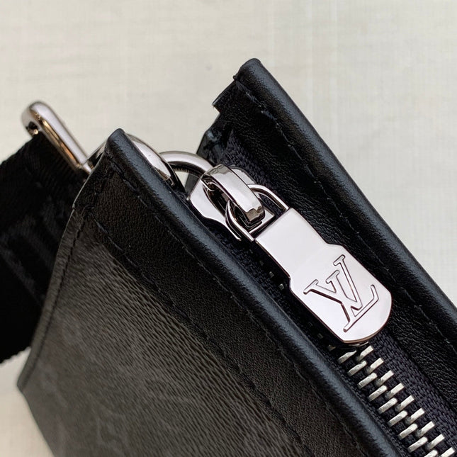 ANPHA WEARABLE WALLET 18 IN BLACK MONOGRAM ECLIPSE REVERSE CALFSKIN