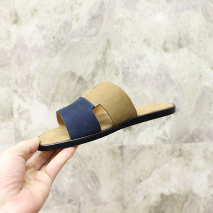 HM IZMIR SANDAL MOSS AND DENIM SUEDE