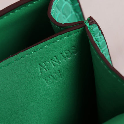 HM CONSTANCE 23 MALACHITE GREEN ALLIGATOR GOLD HARDWARE