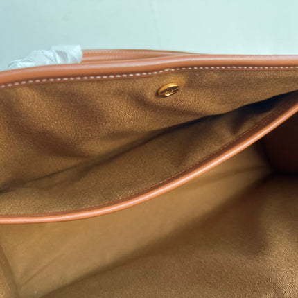 TRIOMPHE CABAS 35 BLACK CALFSKIN TOTE
