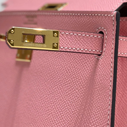 HM KELLY 20 BABY PINK EPSOM GOLD-TONE HARDWARE