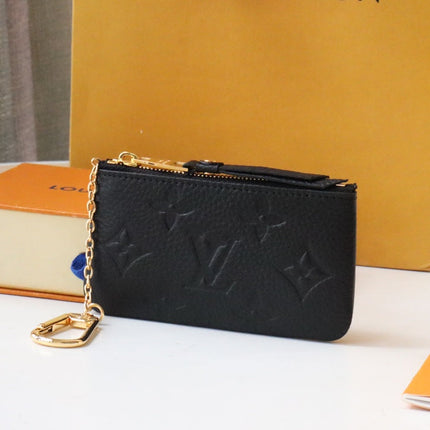 LV 25S CARD HOLDER RECTO VERSO 12 IN BLACK MONOGRAM EMPREINTE EMBOSSED CALFSKIN