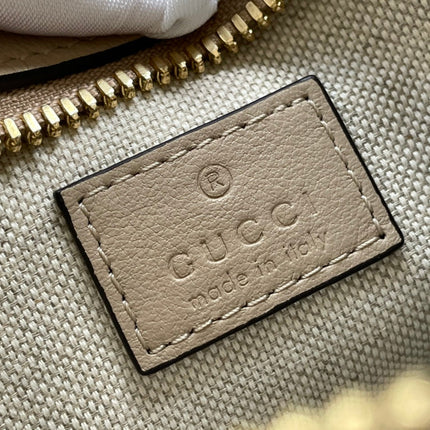 GG ATTACHE 23 SMALL SHOULDER BAG BEIGE CALFSKIN