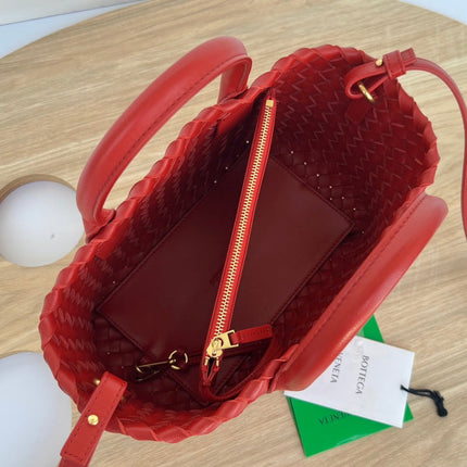 MINI CABAT 20 IN RED LAMBSKIN