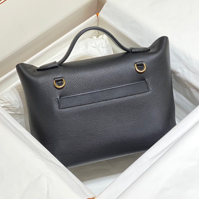 HM 26S 24/24 29CM IN BLACK EVERCOLOR CALFSKIN GOLD KELLY BUCKLE