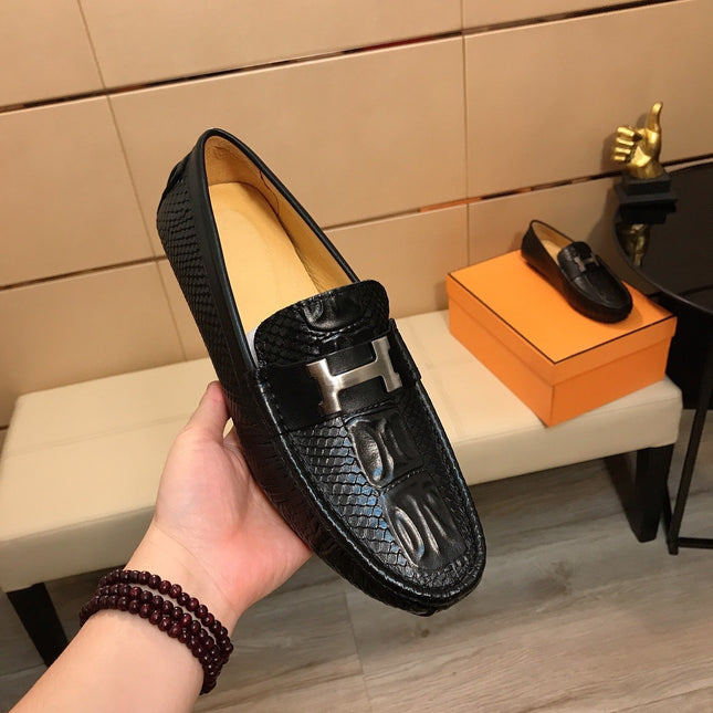 HM BASIC LOAFER BLACK GRAINED CALFSKIN