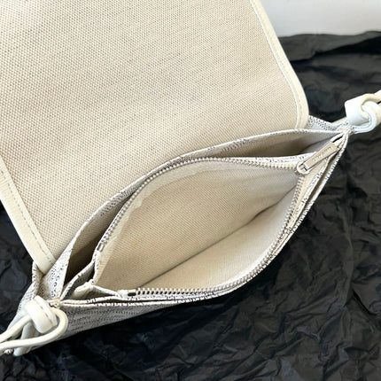 PLUMET POCKET WALLET 20 IN WHITE GOYARDINE CANVAS AND LAMBSKIN TRIM