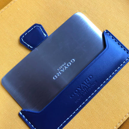 MUSE VANITY CASE 20 IN NAVY BLUE GOYARDINE CANVAS