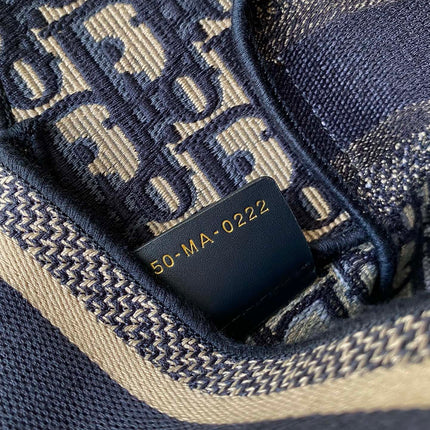 SMALL DIORCAMP BAG 23 OBLIQUE BLUE EMBROIDERY