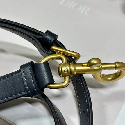 DIOR 26S SADDLE BAG 25 IN BLUE OBLIQUE JACQUARD