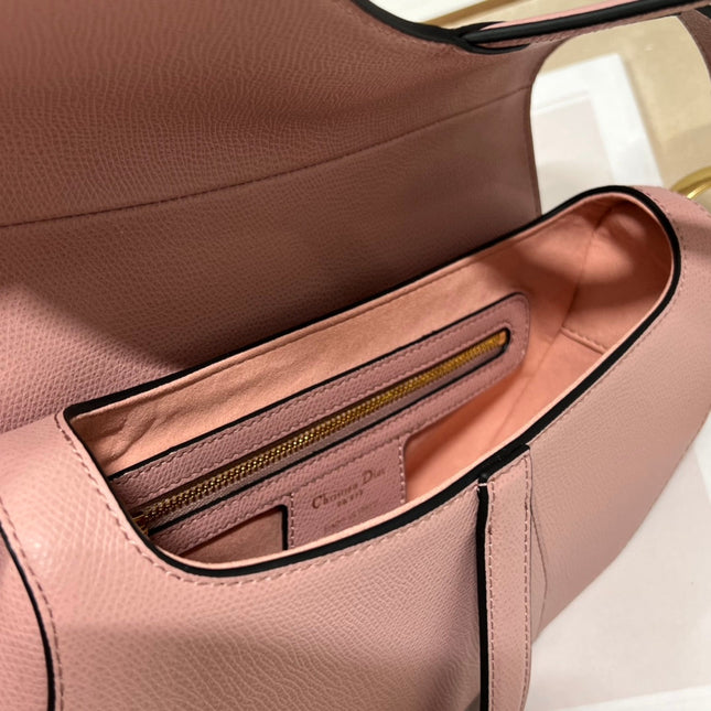 DIOR 26S SADDLE BAG 19 IN PINK CALFSKIN