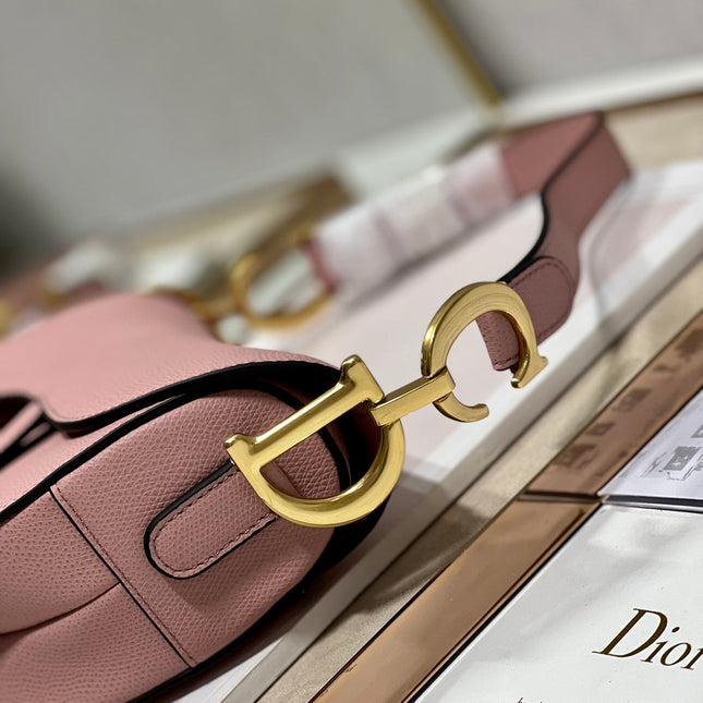 DIOR 26S SADDLE BAG 25 IN PINK CALFSKIN