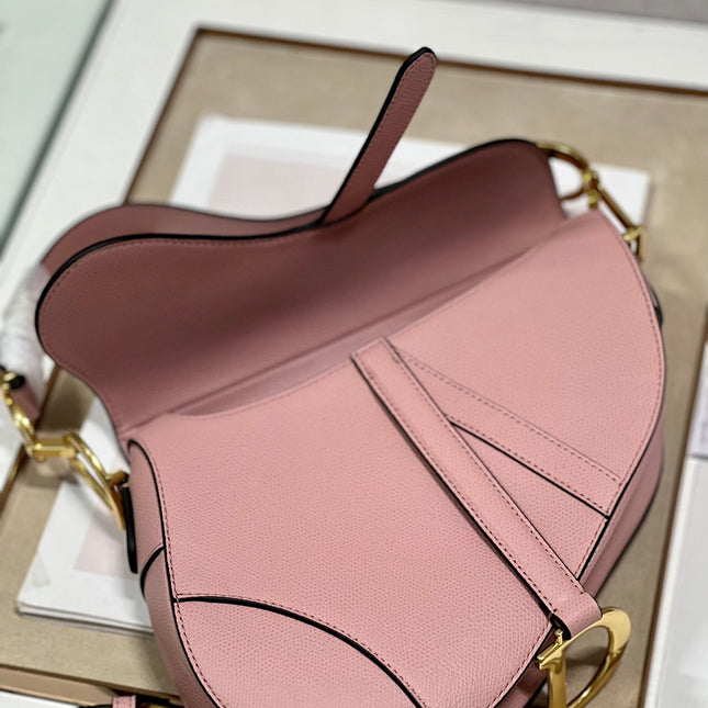 DIOR 26S SADDLE BAG 19 IN PINK CALFSKIN