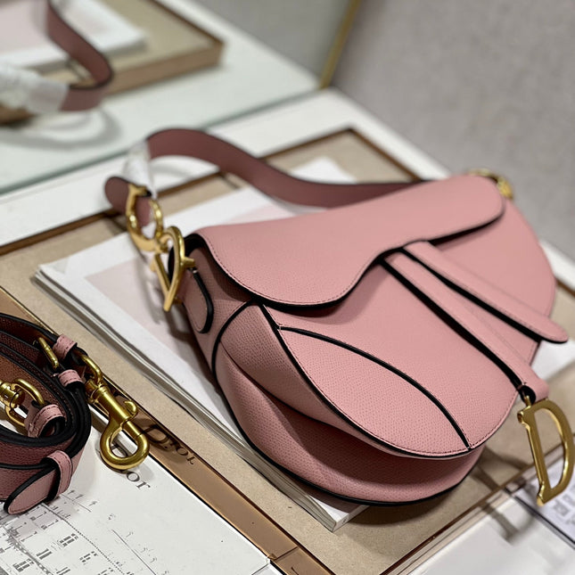 DIOR 26S SADDLE BAG 25 IN PINK CALFSKIN