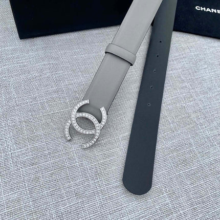 CC 26S BELT 30 MM IN GREY CALFSKIN SILVER HARDWARE 661511